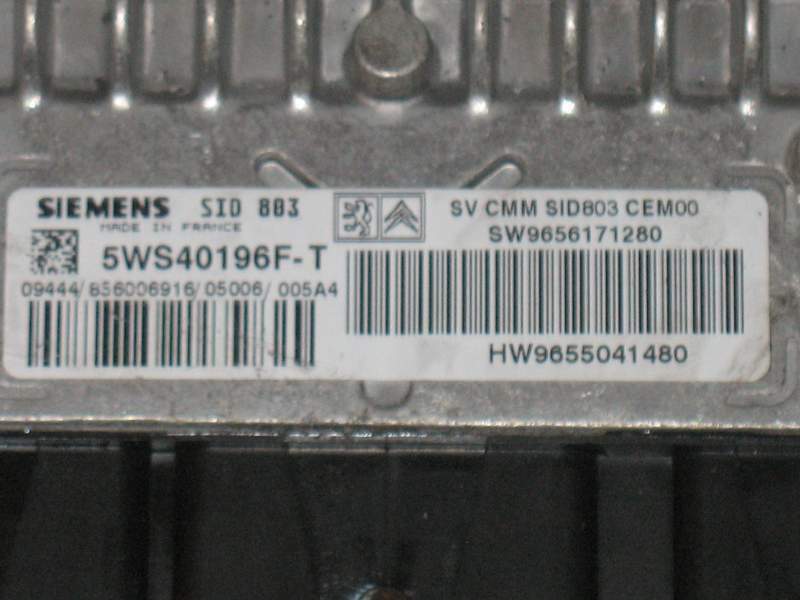 PEUGEOT 9655041480 9656171280 Siemens SID 803, 5WS40196F-T