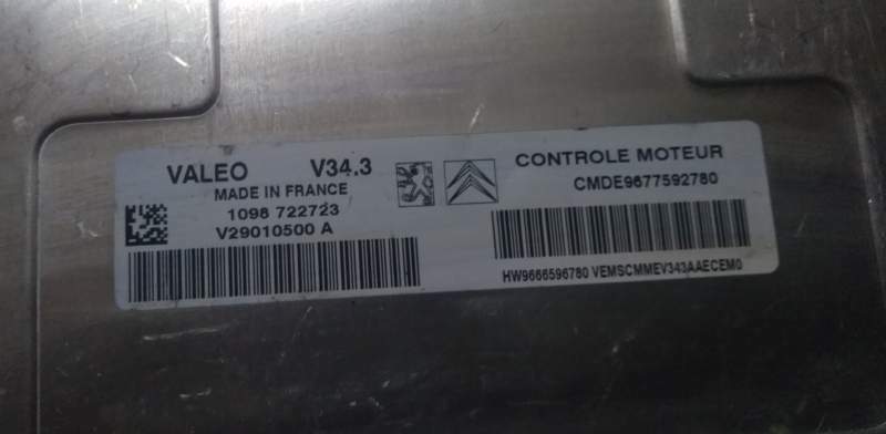 ECU CITROEN PEUGIOT VALEO V34.3 CMDE 9677592780 HW 9666596780