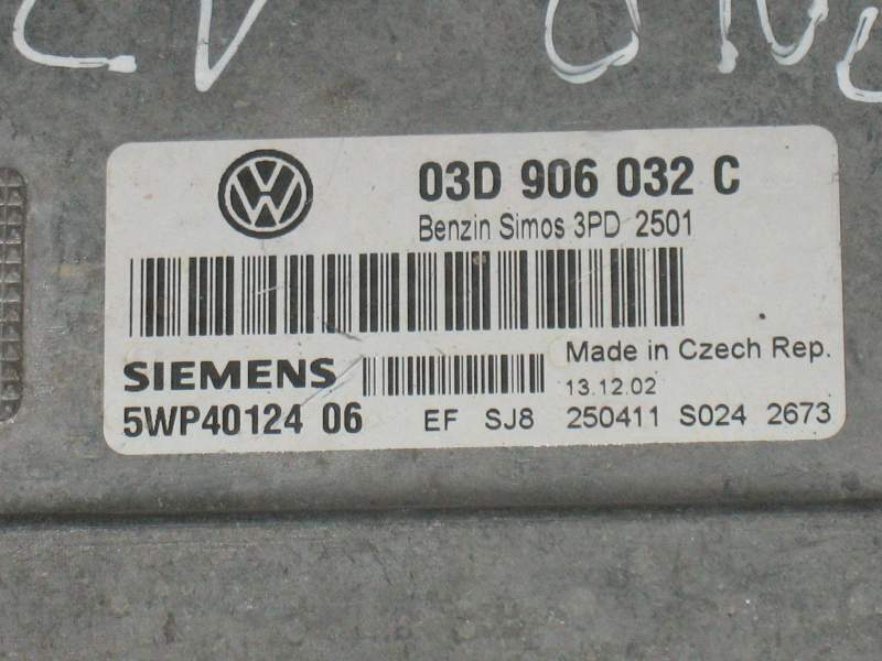 ECU VW POLO 1.2 SIEMENS 5WP4012406 03d906032 C 5wp40124 06