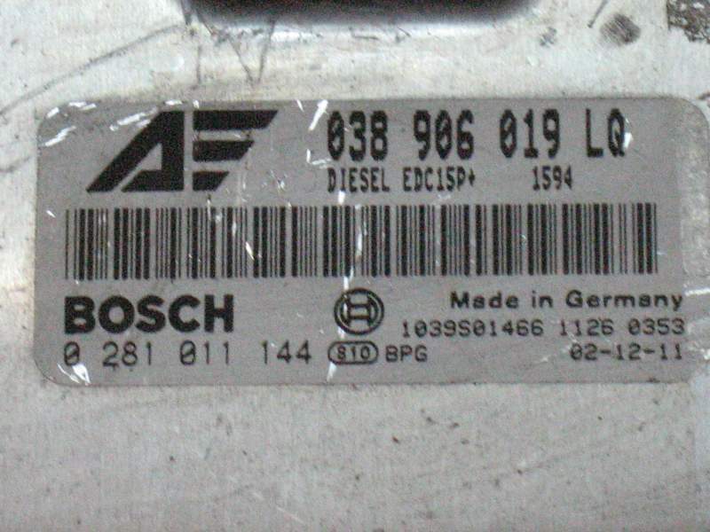 Sharan seat alhambra 1.9 tdi 038906019lq bosch 0281011144 EDC15P+