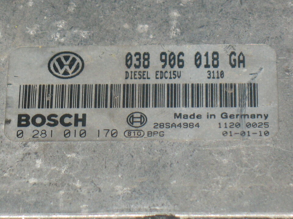 ECU VW PASSAT 1.9 TDI - 038906018GA / 0281010170 EDC 15V-5.45