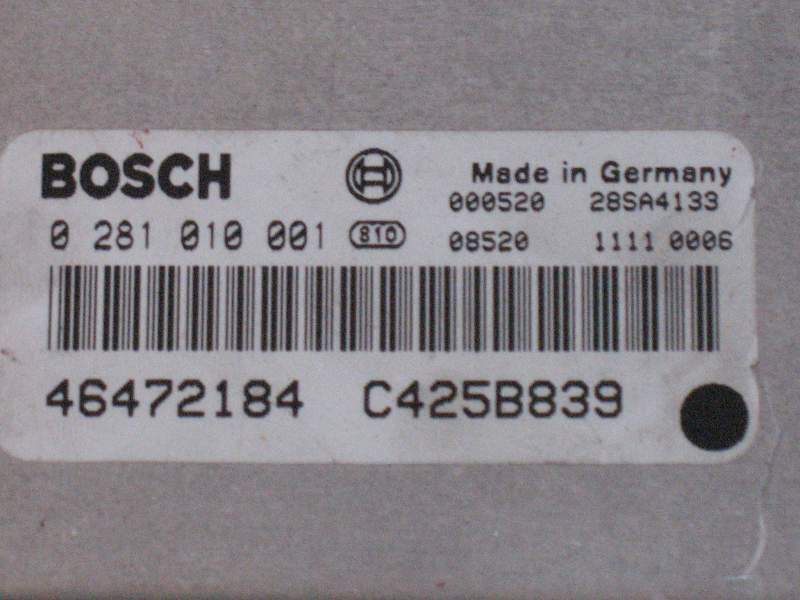 Ecu motore lancia lybra 2.4 jtd bosch 0281010001