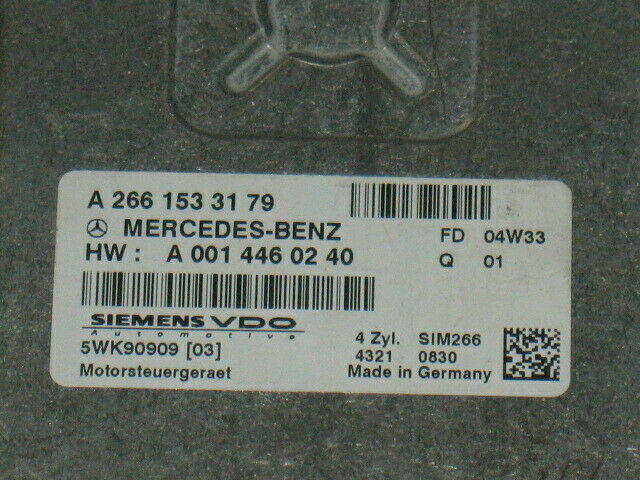 ECU ECU MERCEDES-BENZ A 170 SIM226 A2661533179 A0014460240