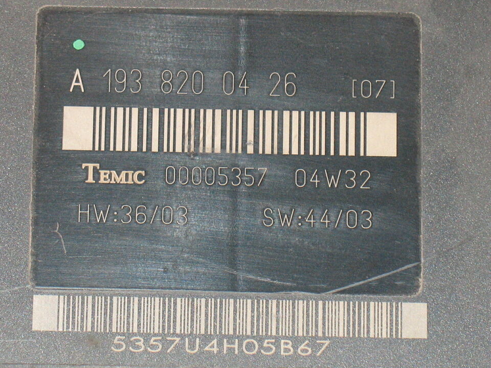 Body chrysler bcm bcu a1938200426 temic 00005357 hw3603 sw4403