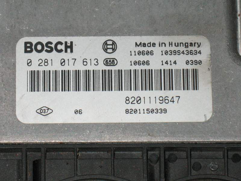 ECU RENAULT LAGUNA EDC16C36 0281017613 8201119647 8201150339