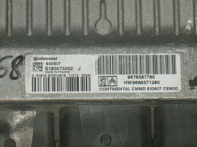 ECU CITROEN C4 PEUGEOT 3008 1.6 SID807 S180075002J 9676587780