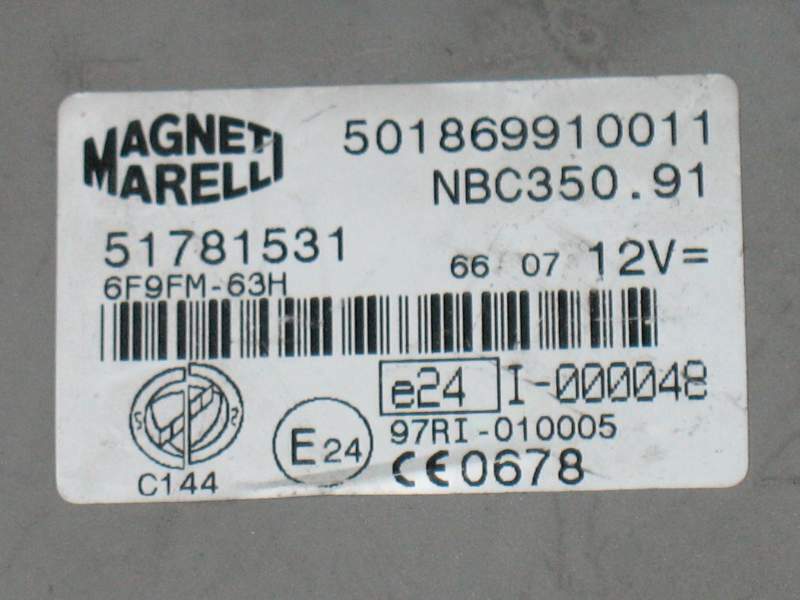 Body e blocchetto marelli fiat idea lancia 51781531 501869910011