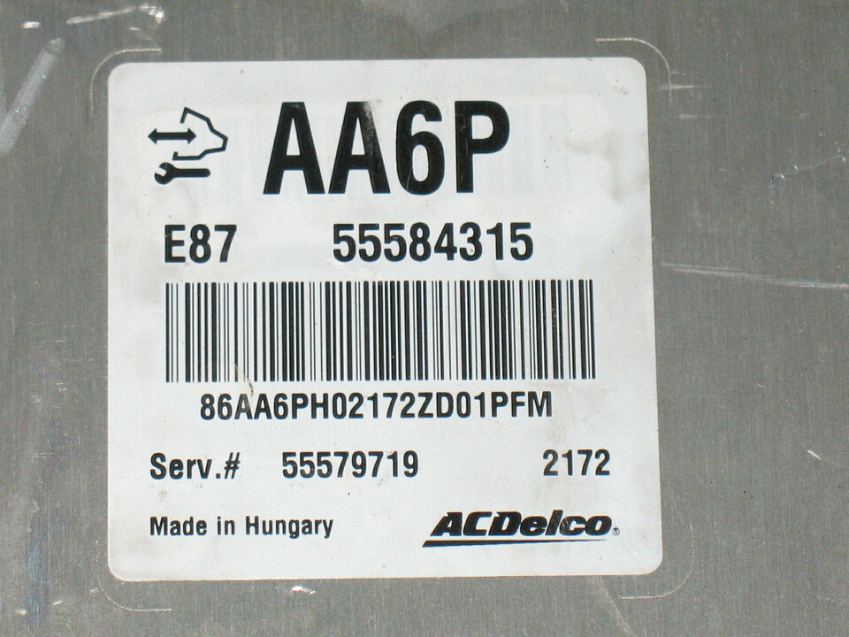 ECU ASTRA J 1.7 DTE Chevrolet CRUZE 1.7 VCDI E87 55584315 AA6P