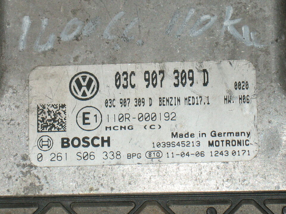 ECU VW VOLKSWAGEN PASSAT 0261S06338 03C907309D MED17.1