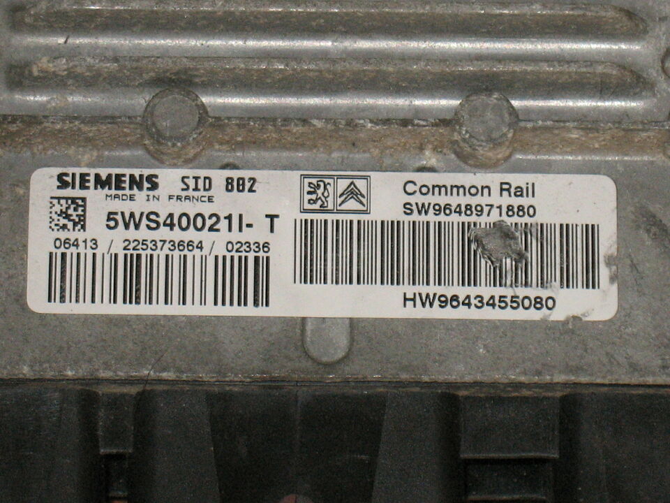 ECU PEUGEOT CITROEN 1.4 HDI SID 802 5WS40021I-T HW9643455080