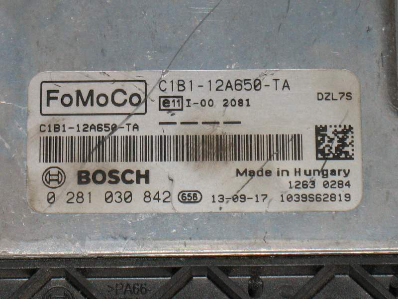 ECU FORD FİESTA C1B1-12A650-TA MK7 0281030842 EDC 17C10-5.21
