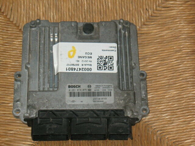 ECU RENAULT MEGANE SCENIC 1.6 0281019075 237101074R EDC17C42