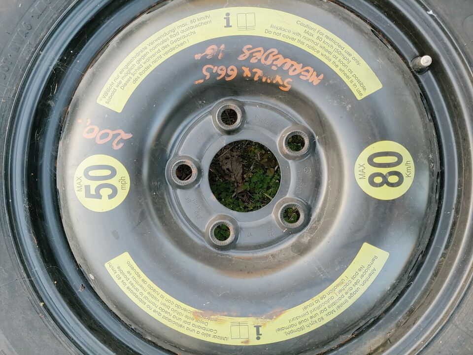 Ruotino x 16 Mercedes A, B, C, CLK E, GL, M, S, SL, SLK, Vito