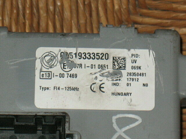 BODY COMPUTER BSI FIAT PANDA 00519333520 519333520 28350481 BLU