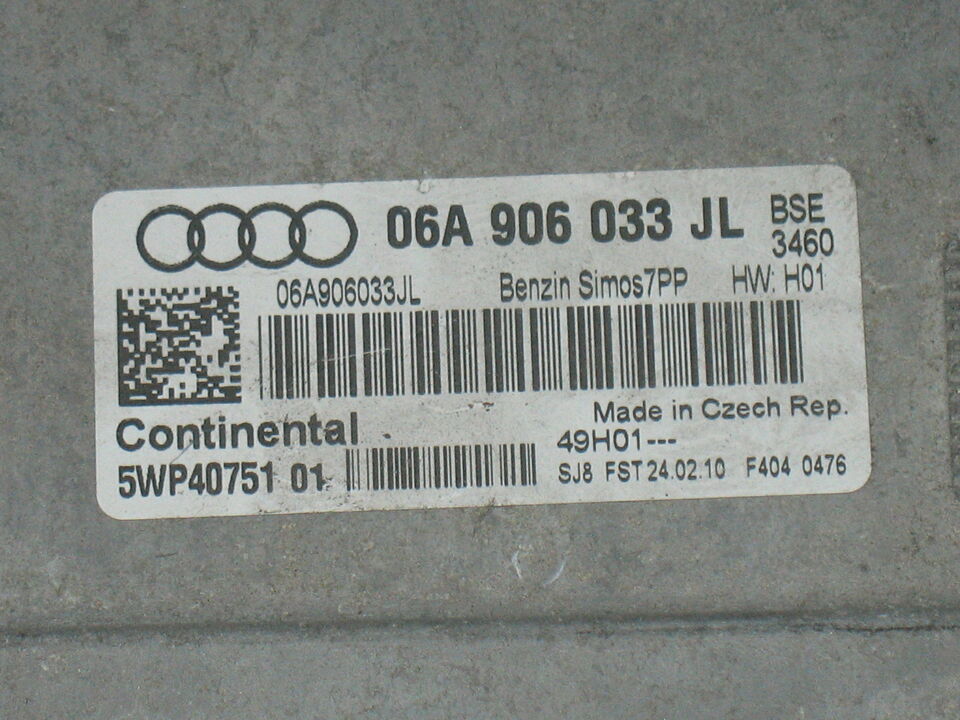 ECU AUDI A3 1.6 Siemens Simos 7PP 5WP40751 06A906033JL