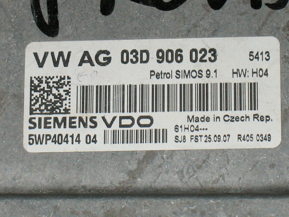 VW POLO 1.2 03D 906 023 03D906023 SIEMENS VDO 5WP40414 04