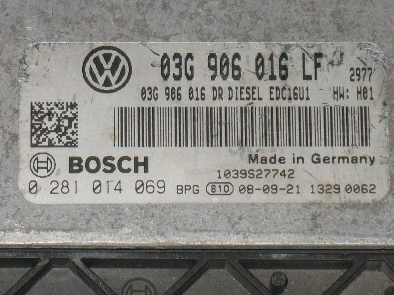 ECU CADDY 2.0 SDI BOSCH 0281014069 03G906016LF EDC 16U1-5.41