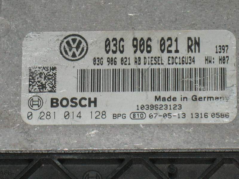 ECU VW TOURAN 1.9 TDI 0281014128 03G906021RN 03G906021AB EDC16U