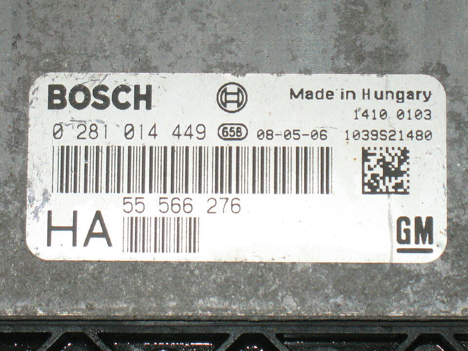 Vectra C 2002-2008 Ecu Z19DTH Bosch 0281014449 55566276 HA EDC16C39-5.21
