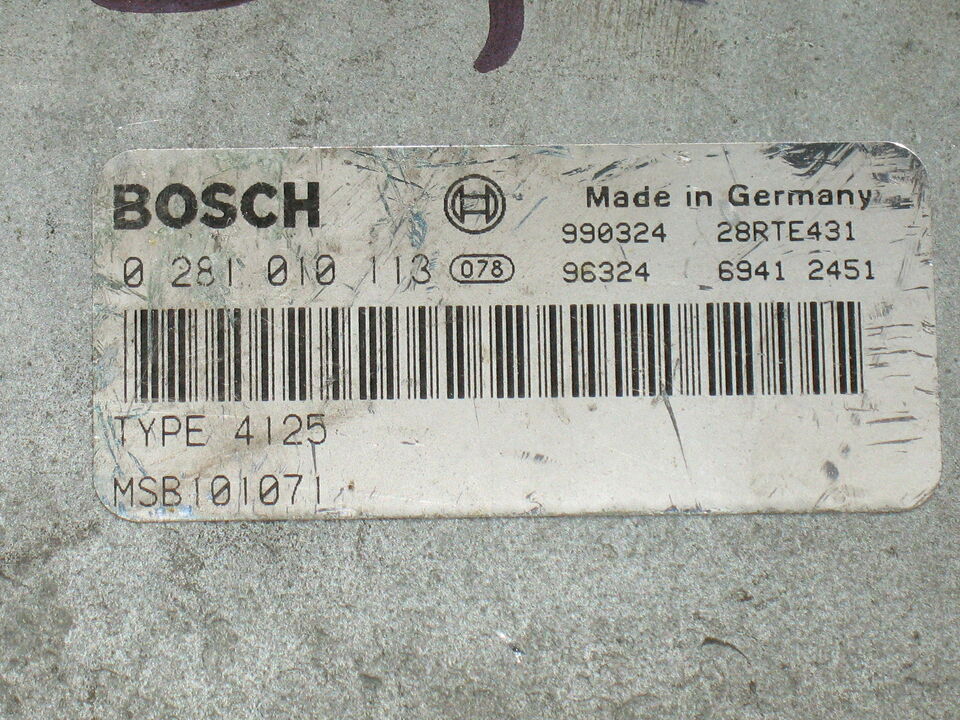 ECU LAND ROVER FREELANDER 2.0 0281010113 TYPE4125 MSB101071 EDC1.3.1