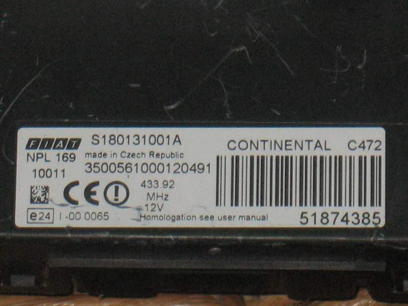 Body bsi fiat panda 500 S180131001A 51874385 BODY COMPUTER