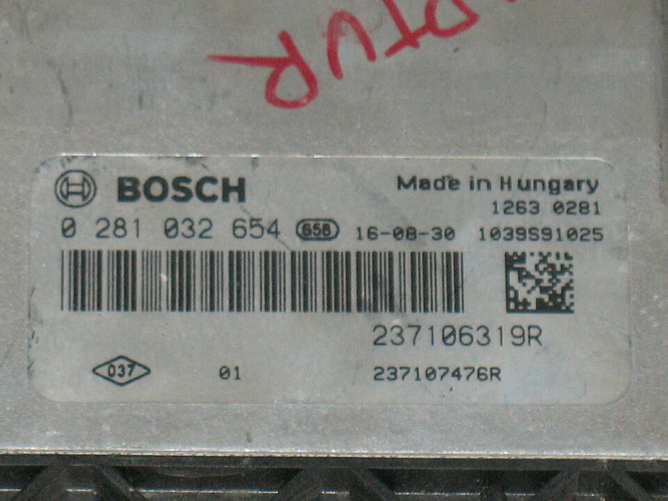 Ecu centralina renault captur 1.5 dci 0281032654 237106319r EDC 17C84-3.2