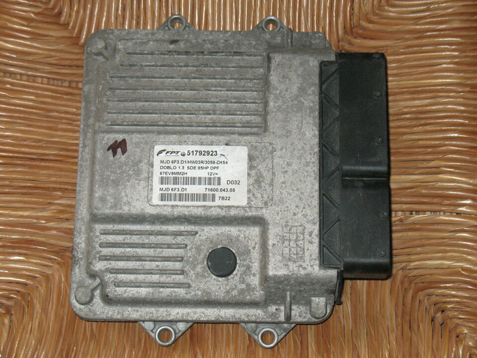 ECU FIAT DOBLO 1.3 JTD MJD 6F3.D1 FPT 51792923 HW03R 3058-D154