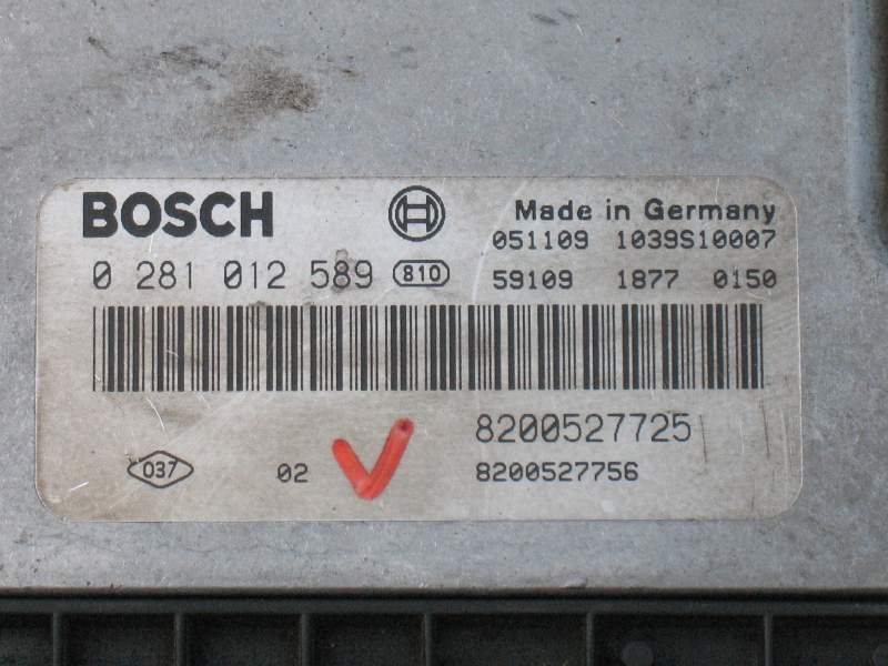 ECU EDC16C3 Renault Megane Scenic 0281012589 8200527725 EDC 16C3-10.23