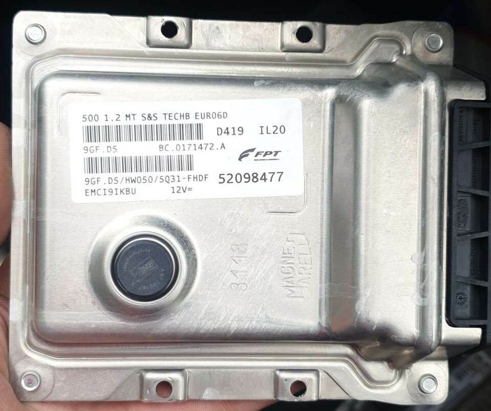 ECU FIAT 500 1.2 52098477 9GF.D5 HW050 5Q31-FHDF Euro6 D