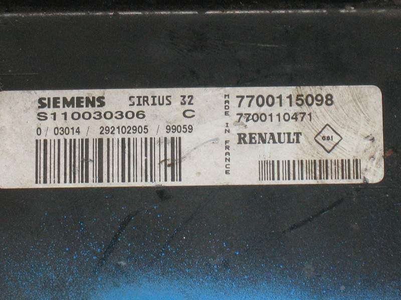 ECU Renault Kangoo 1.4 S110030306C 7700115098 SIRIUS 32