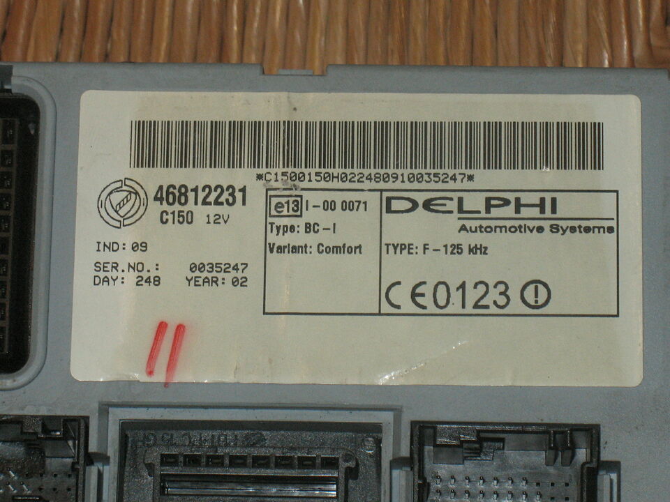 Body computer fiat punto delphi 46812231 0231360
