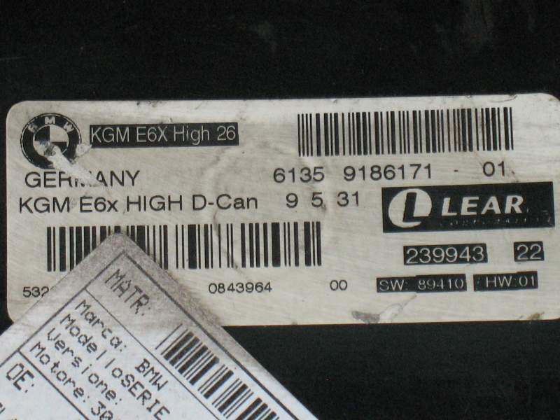 ECU BMW serie 5 E60 E61 BCM 9186171 61359186171 9186171
