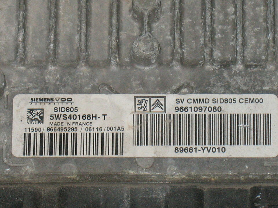 ECU CITROEN C1 1400 SID805 5WS40168H-T 9661097080