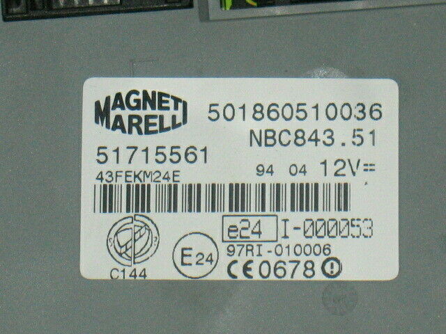 Body computer con blocchetto fiat lancia 51715561 501860510036