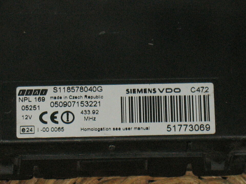 ECU BODY COMPUTER FIAT PANDA 4X4 1.3 S118578040G 51773069