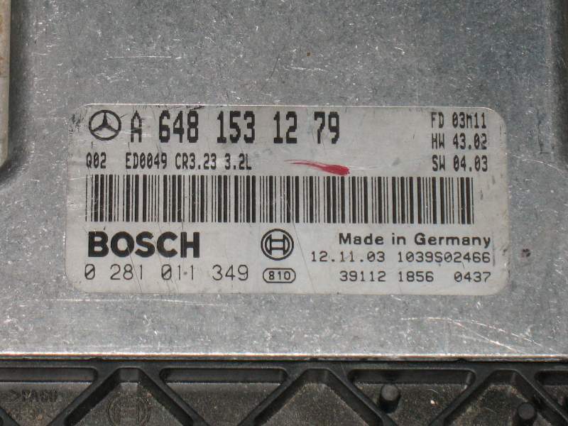 ECU MERCEDES W211 320 CDI BOSCH 0281011349 A6481531279 EDC 16C2-7.23