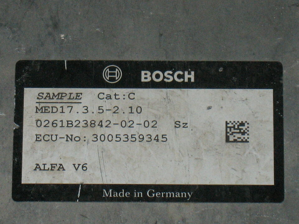 ECU ALFA GIULIA V6 BOSCH MED17 3 0261B23842 0202 3005359345