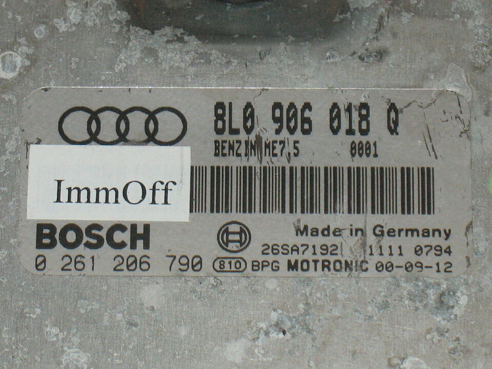 AUDI TT MK1 1.8T 132.4KW ECU 8L0906018Q 0261206790 ME7.5