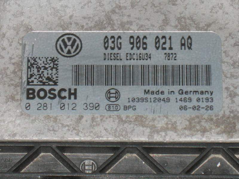 ECU VW ADDY 1.9 TDI 03G906021AQ BOSCH 0281012390 EDC16U34