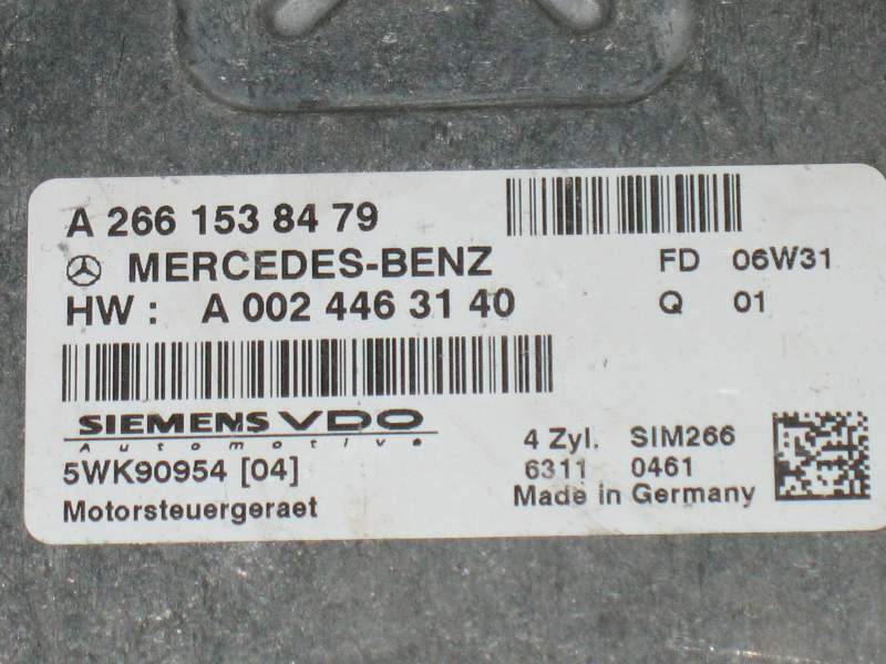 ECU MERCEDES A140 A2661538479 A0024463140 SIM266 5WK90954