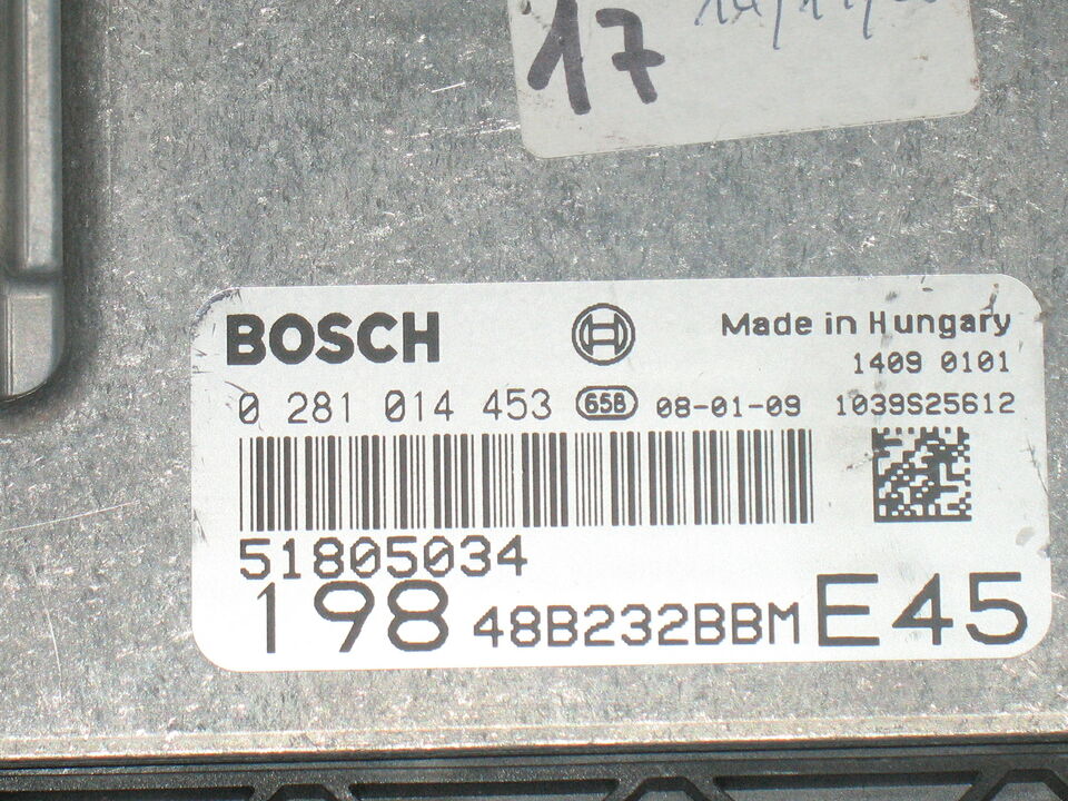 Fiat bravo 1.6 mjet 105cv Bosch 0281014453 EDC16C39 105cv