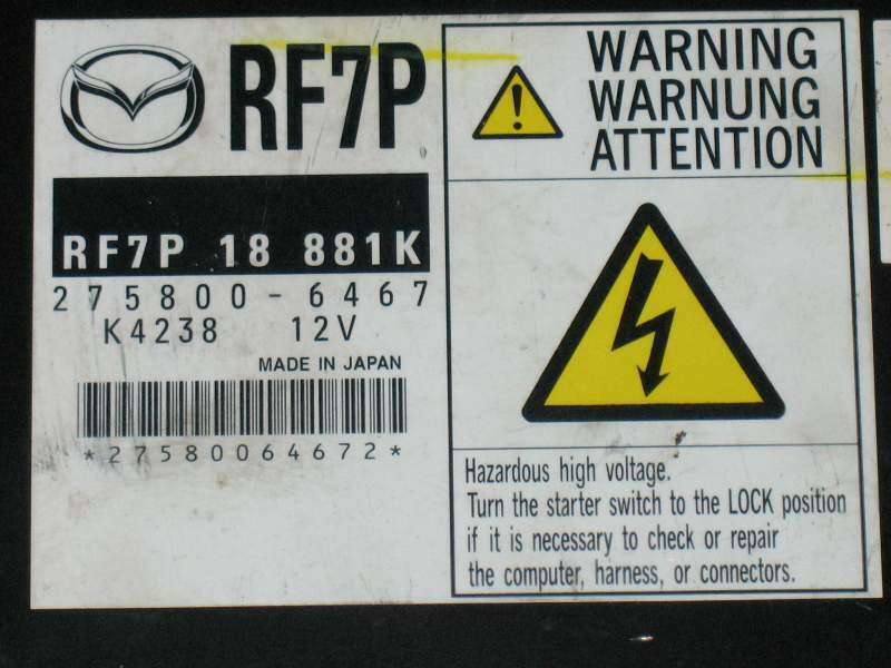 ECU MAZDA 5 RF7P18881K Denso 2758006467 (CR) 2.0 CD (CR19) RF7P 18 881K