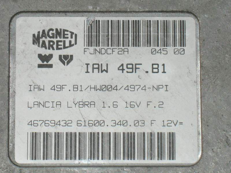 ECU LANCIA LYBRA 1.6 16V BENZ 99-04 IAW 49F.B1 46769432