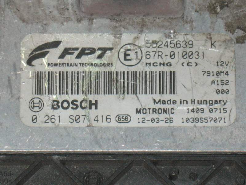 ECU ALFA GIULIETTA Fiat Doblo 1.4 16V 55245639 0261S07416 K ME7