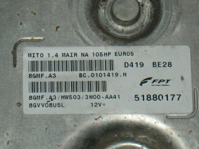 ECU ALFA MITO 51880177 EURO5 8GMF.A3 HW503 3N00-AA41 PRONTA