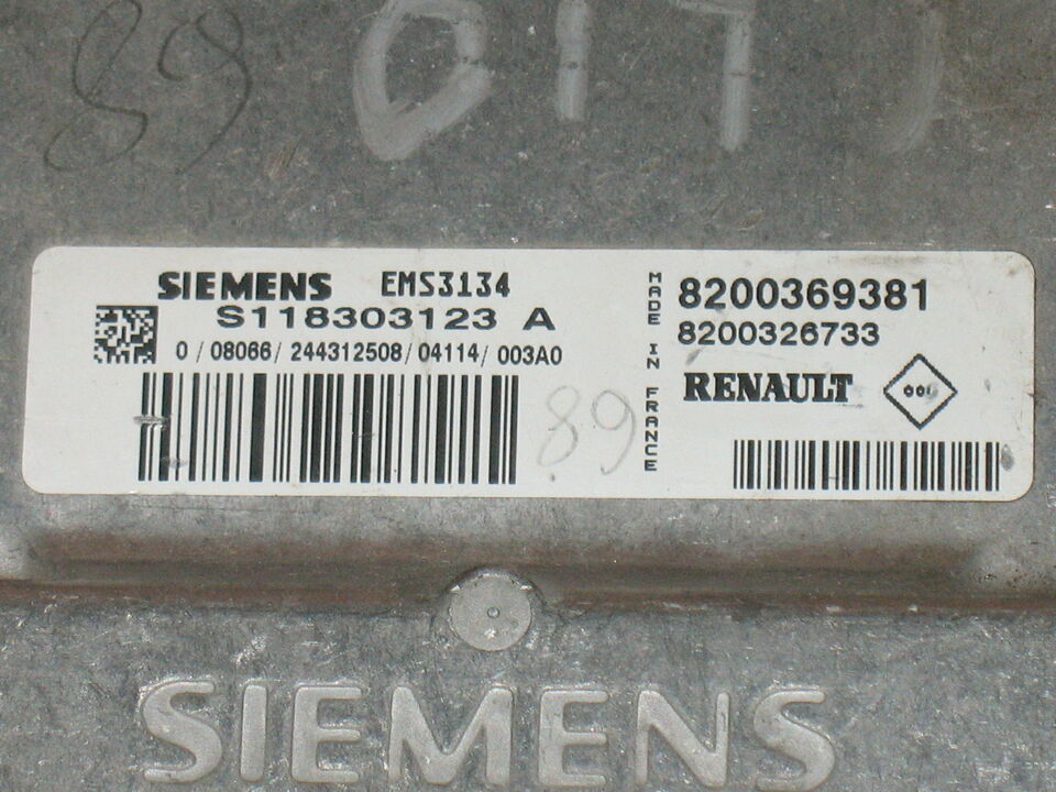 ECU RENAULT CLIO Sport 2.0 S118303123A 8200369381 EMS3134