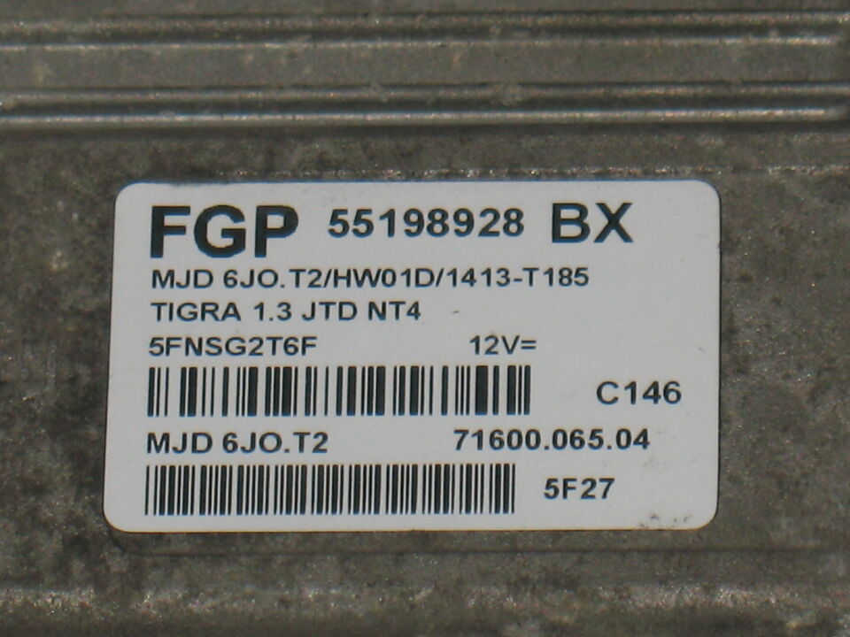 ECU OPEL TIGRA 1.3 CDTI Z13DT 55198928BX MJD 6JO.T2 HW01D