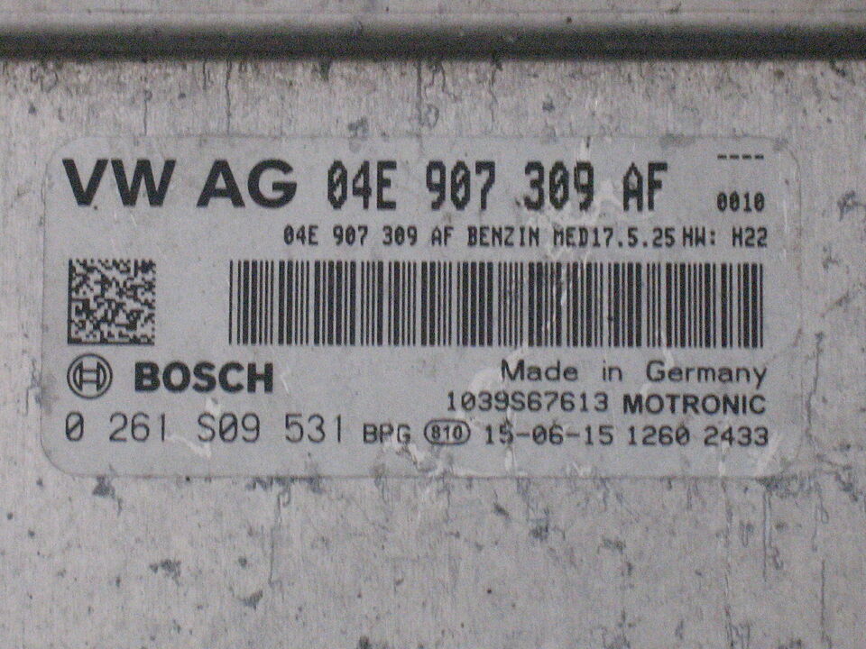 VOLKSWAGEN Polo 6r 14-17 ECU MED17.5.25 04e907309af 0261S09531