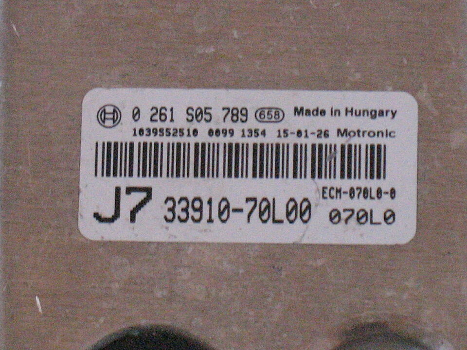 ECU SUZUKI SWIFT Sport 1.6 VVT 33910-70L00 BOSCH 0261S05789