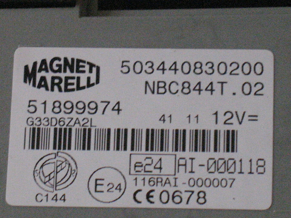 Body computer bsi lancia delta 51899974 503440830200 NBC844T.02